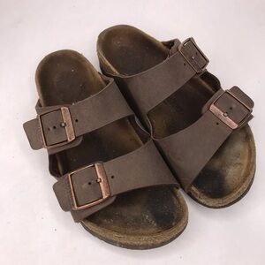 Birkenstock Kids 33 EU 2-2.5 US Arizona Birko Flor Brown Sandals Two Strap